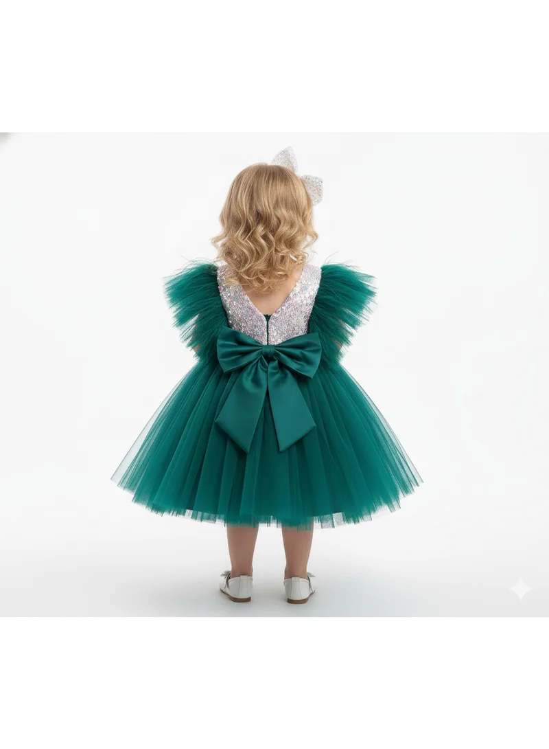 Bidani Sparkle Green Party Dress